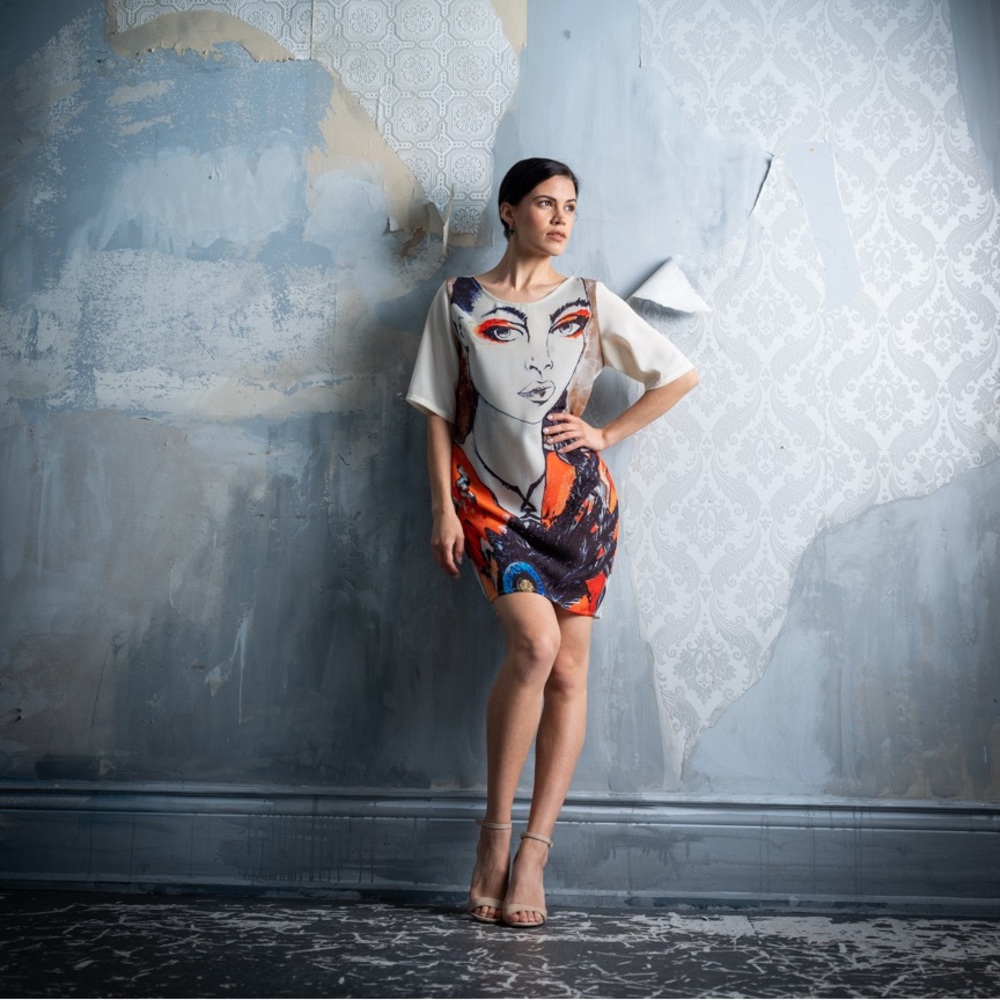 Women’s Face - Painted T-Shirt Dress